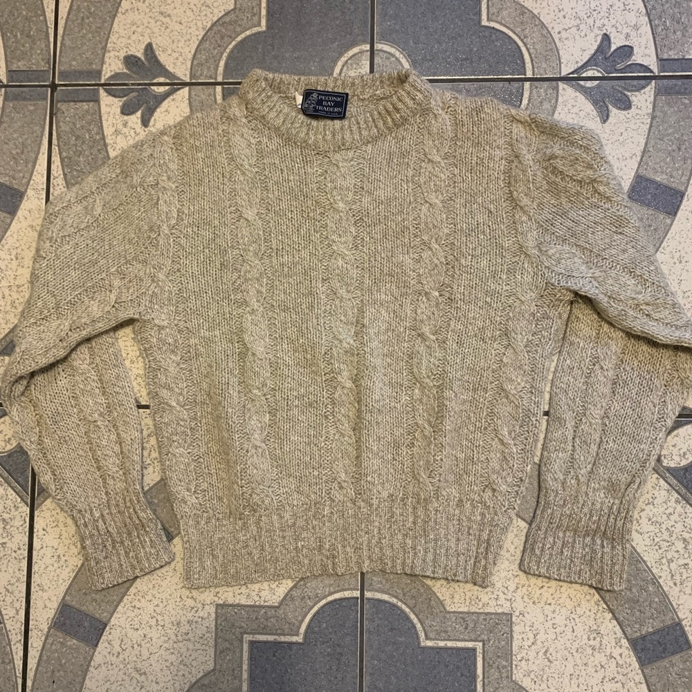 Vintage Peconic Bay Traders Cable Knit Sweater S